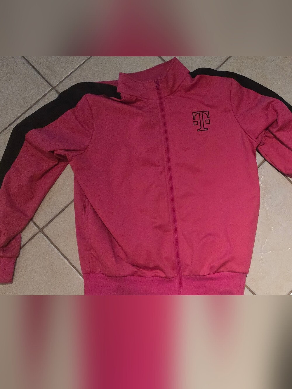 Hot Pink T-Mobile Zip-Up Jacket with Black Accents